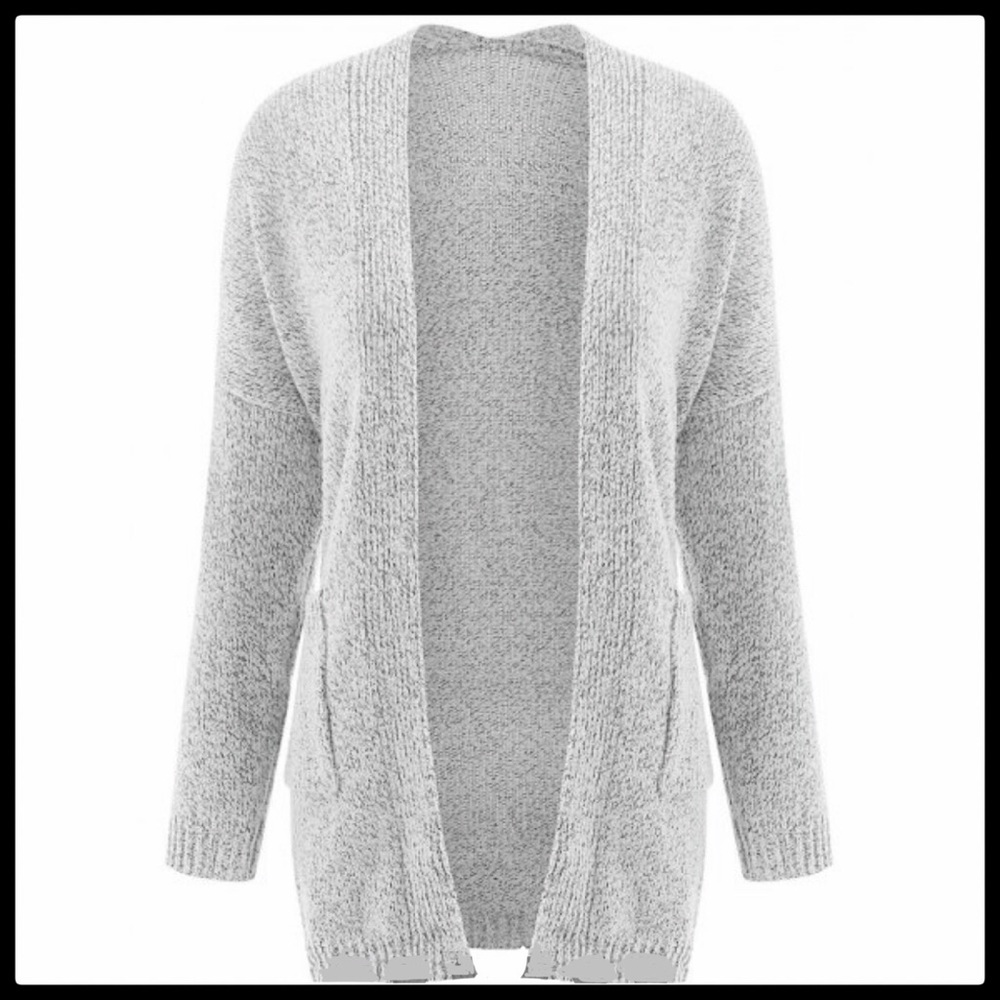 Gray Knit Cardigan XL Long Sleeve - Picture 2 of 7